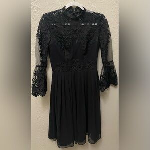 Black lace Chi Chi London size 10 dress